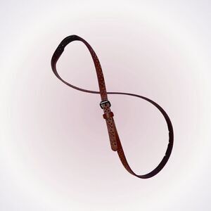 Target brown thin leather-feel belt | Sz OS